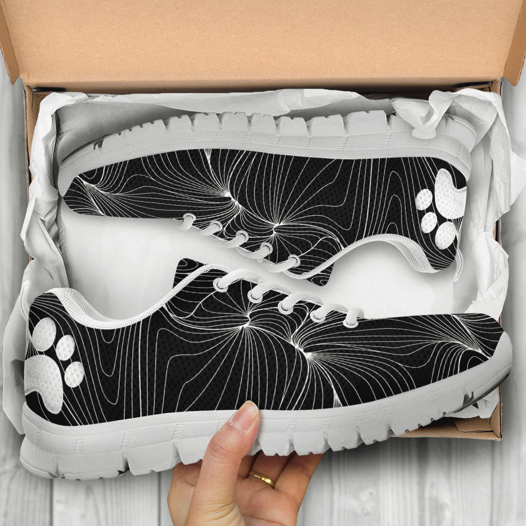Web with Pawprints on heel - Women's Sneakers-Sneakers-I love Veterinary