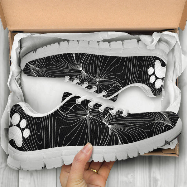 Web with Pawprints on heel - Women's Sneakers-Sneakers-I love Veterinary