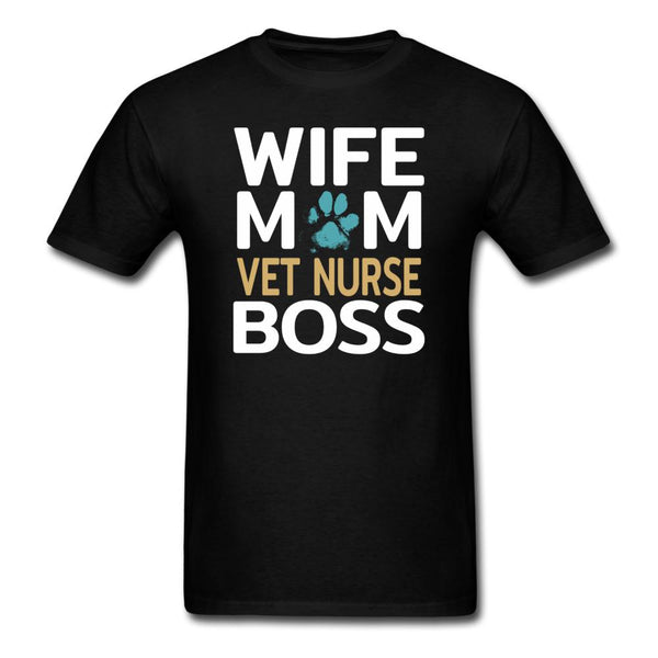 Wife Mom Vet Nurse BOSS Unisex T-shirt-Unisex Classic T-Shirt | Fruit of the Loom 3930-I love Veterinary