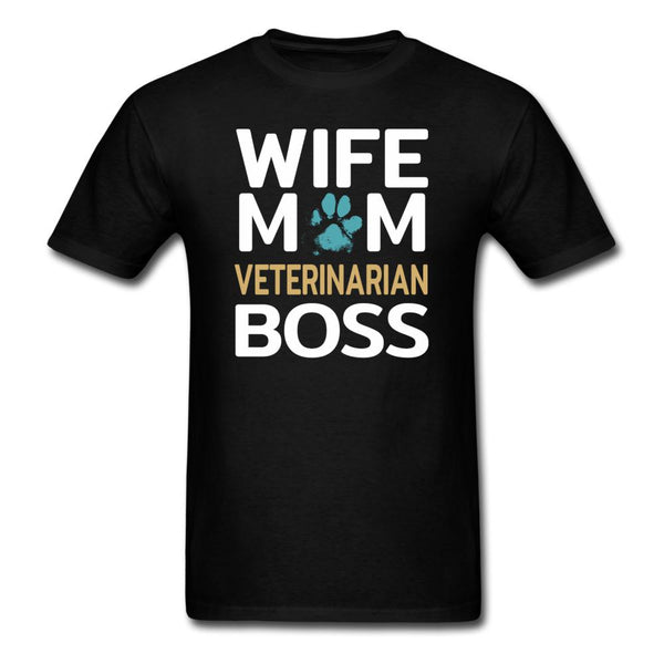 Wife Mom Veterinarian BOSS Unisex T-shirt-Unisex Classic T-Shirt | Fruit of the Loom 3930-I love Veterinary