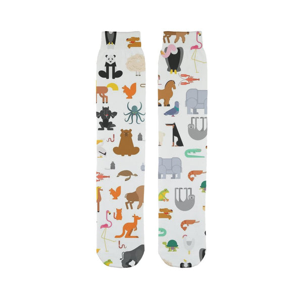 Zoo Pattern Sublimation Tube Sock-Sublimation Sock-I love Veterinary
