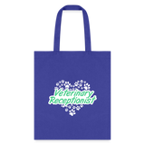 Veterinary Receptionist Heart Paws Tote Bag-Tote Bag | Q-Tees Q800-I love Veterinary