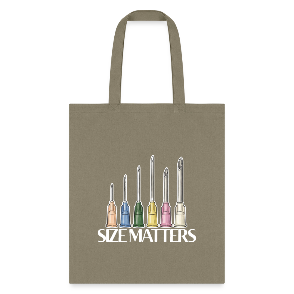 Size matters Cotton Tote Bag-Tote Bag | Q-Tees Q800-I love Veterinary