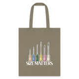 Size matters Cotton Tote Bag-Tote Bag | Q-Tees Q800-I love Veterinary