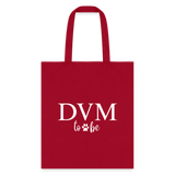 DVM to be Cotton Tote Bag-Tote Bag | Q-Tees Q800-I love Veterinary