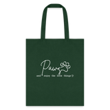 Paws and enjoy the little things Cotton Tote Bag-Tote Bag | Q-Tees Q800-I love Veterinary