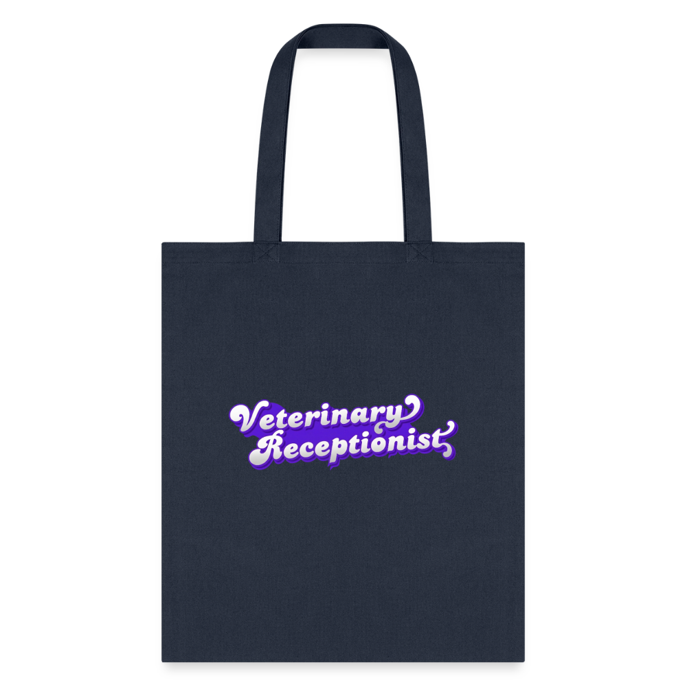 Veterinary Receptionist Cotton Tote Bag-Tote Bag | Q-Tees Q800-I love Veterinary