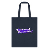Veterinary Receptionist Cotton Tote Bag-Tote Bag | Q-Tees Q800-I love Veterinary