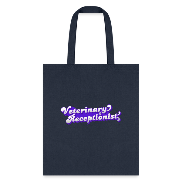 Veterinary Receptionist Cotton Tote Bag-Tote Bag | Q-Tees Q800-I love Veterinary