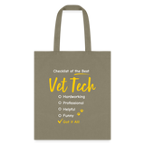 Checklist of the best Vet Tech Tote Bag-Tote Bag | Q-Tees Q800-I love Veterinary