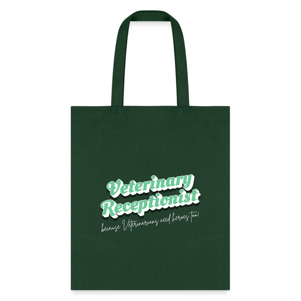 Veterinary Receptionist because vets need heroes too Tote Bag-Tote Bag | Q-Tees Q800-I love Veterinary
