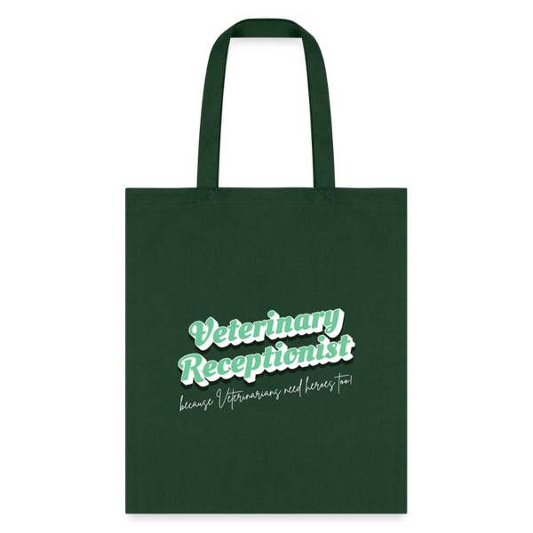 Veterinary Receptionist because vets need heroes too Tote Bag-Tote Bag | Q-Tees Q800-I love Veterinary