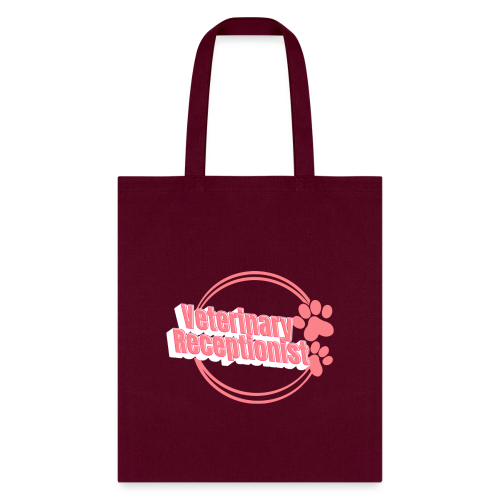 Vet Receptionist circle two paws Bag-Tote Bag | Q-Tees Q800-I love Veterinary