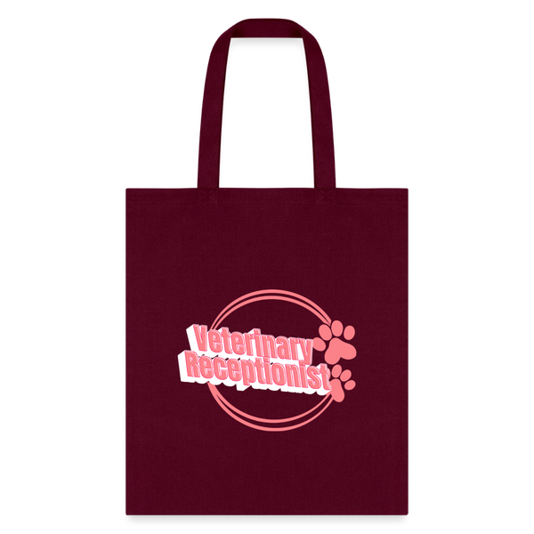 Vet Receptionist circle two paws Bag-Tote Bag | Q-Tees Q800-I love Veterinary
