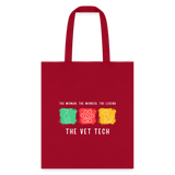 The woman, the wonder, the legend - the Vet Tech Cotton Tote Bag-Tote Bag | Q-Tees Q800-I love Veterinary
