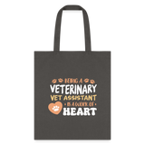 Vet Assistant - Work Of Heart Cotton Tote Bag-Tote Bag | Q-Tees Q800-I love Veterinary