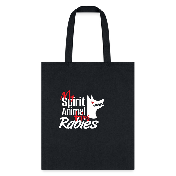 My spirit animal has rabies Tote Bag-Tote Bag | Q-Tees Q800-I love Veterinary