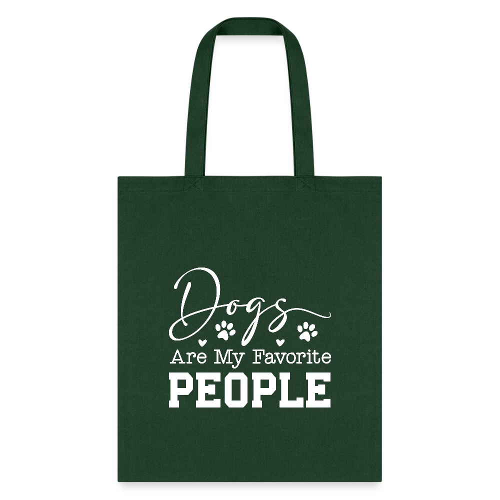 Dogs Are My Favorite People Tote Bag-Tote Bag | Q-Tees Q800-I love Veterinary