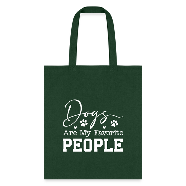 Dogs Are My Favorite People Tote Bag-Tote Bag | Q-Tees Q800-I love Veterinary