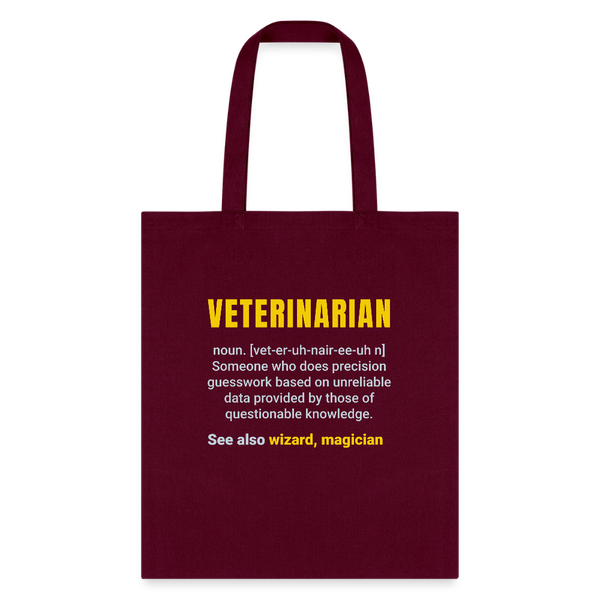 Veterinarian Definition Cotton Tote Bag-Tote Bag | Q-Tees Q800-I love Veterinary