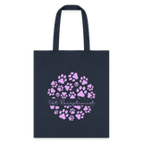 Vet Receptionist circle paws pattern Tote Bag-Tote Bag | Q-Tees Q800-I love Veterinary