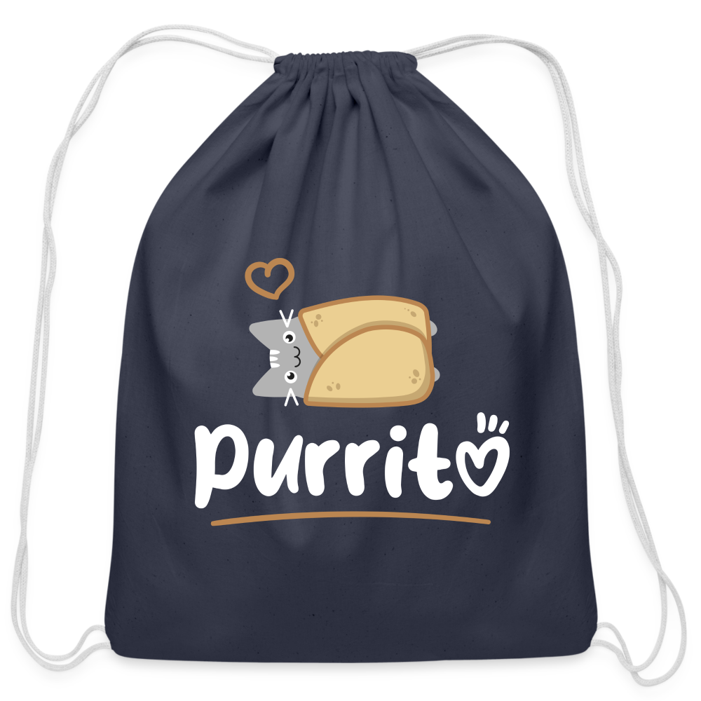 Purritto Drawstring Bag-Cotton Drawstring Bag | Q-Tees Q4500-I love Veterinary