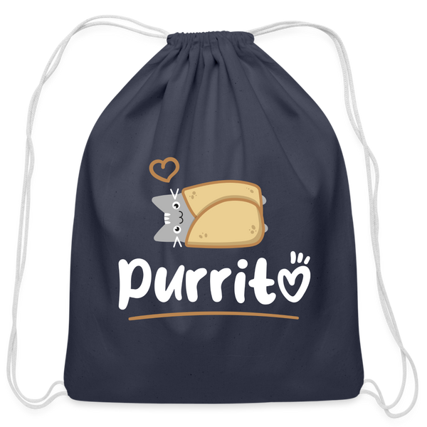 Purritto Drawstring Bag-Cotton Drawstring Bag | Q-Tees Q4500-I love Veterinary