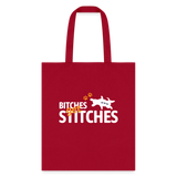 Bitches get stiches Tote Bag-Tote Bag | Q-Tees Q800-I love Veterinary