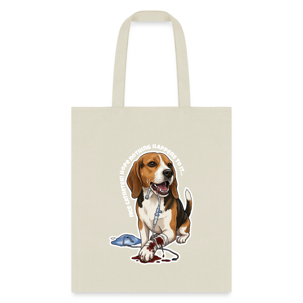 Nice catheter! Cotton Tote Bag-Tote Bag | Q-Tees Q800-I love Veterinary
