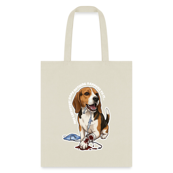Nice catheter! Cotton Tote Bag-Tote Bag | Q-Tees Q800-I love Veterinary