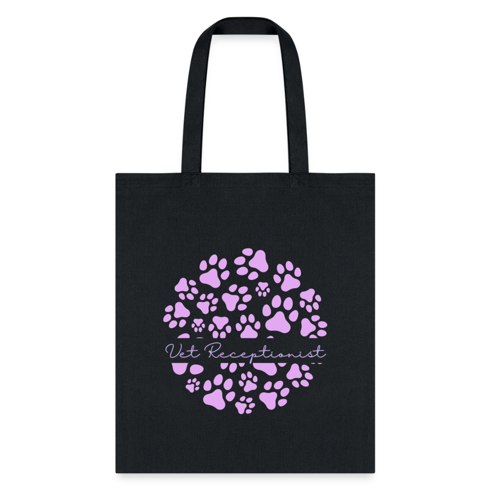 Vet Receptionist circle paws pattern Tote Bag-Tote Bag | Q-Tees Q800-I love Veterinary