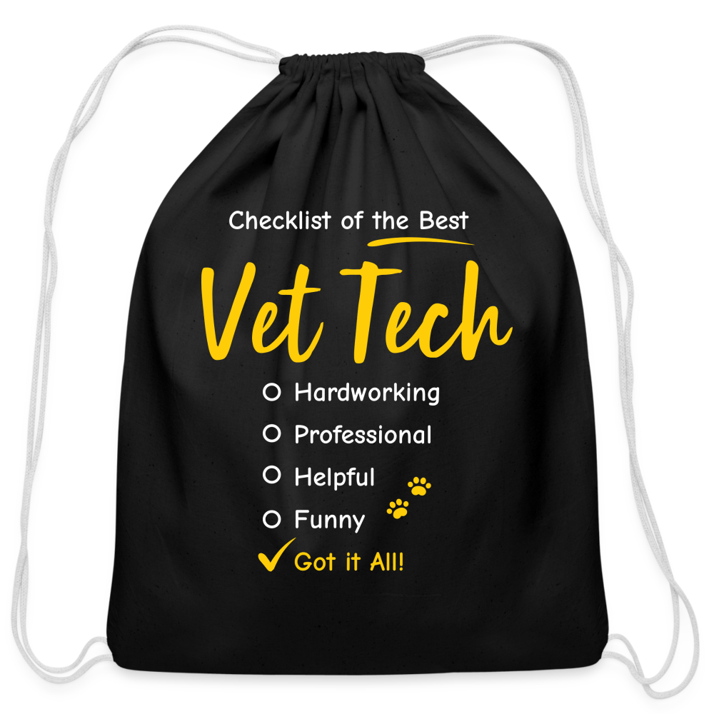 Checklist of the best Vet Tech Drawstring Bag-Cotton Drawstring Bag | Q-Tees Q4500-I love Veterinary