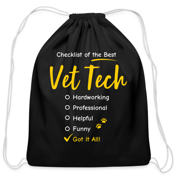 Checklist of the best Vet Tech Drawstring Bag-Cotton Drawstring Bag | Q-Tees Q4500-I love Veterinary