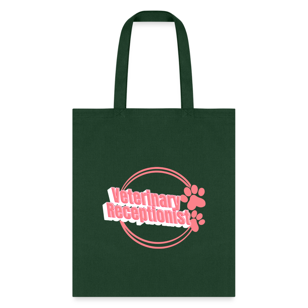 Vet Receptionist circle two paws Bag-Tote Bag | Q-Tees Q800-I love Veterinary