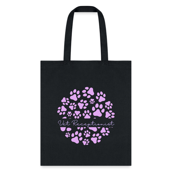 Vet Receptionist circle paws pattern Tote Bag