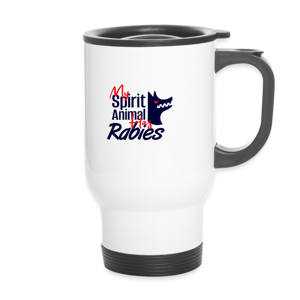 My Spirit Animal Has Rabies 14 oz Travel Mug-Travel Mug | BestSub B4QC2-I love Veterinary