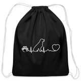 Dog heartbeat - Drawstring Bag-Cotton Drawstring Bag | Q-Tees Q4500-I love Veterinary
