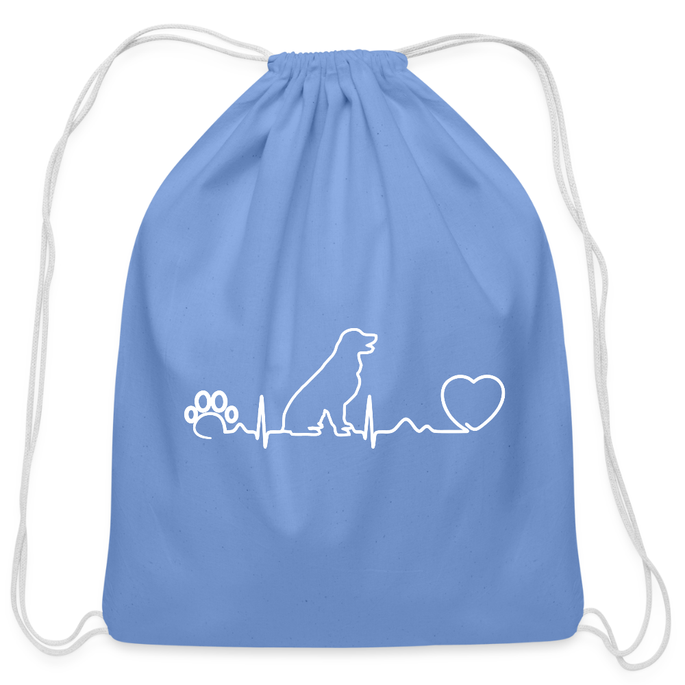 Dog heartbeat - Drawstring Bag-Cotton Drawstring Bag | Q-Tees Q4500-I love Veterinary