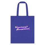 Veterinary Receptionist Cotton Tote Bag-Tote Bag | Q-Tees Q800-I love Veterinary