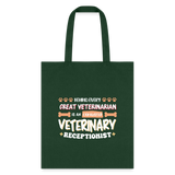 Exhausted veterinary receptionist Cotton Tote Bag-Tote Bag | Q-Tees Q800-I love Veterinary