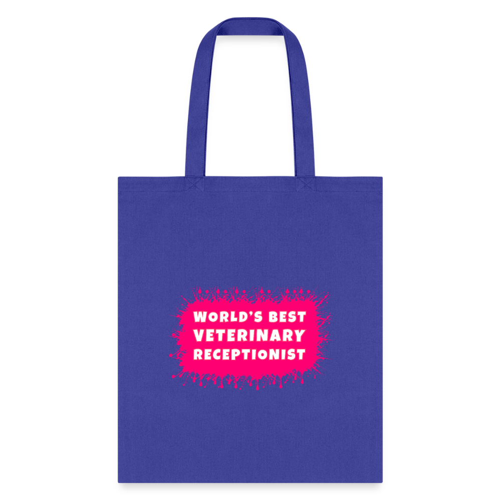 World's best veterinary receptionist color splash Tote Bag-Tote Bag | Q-Tees Q800-I love Veterinary