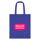 World's best veterinary receptionist color splash Tote Bag-Tote Bag | Q-Tees Q800-I love Veterinary