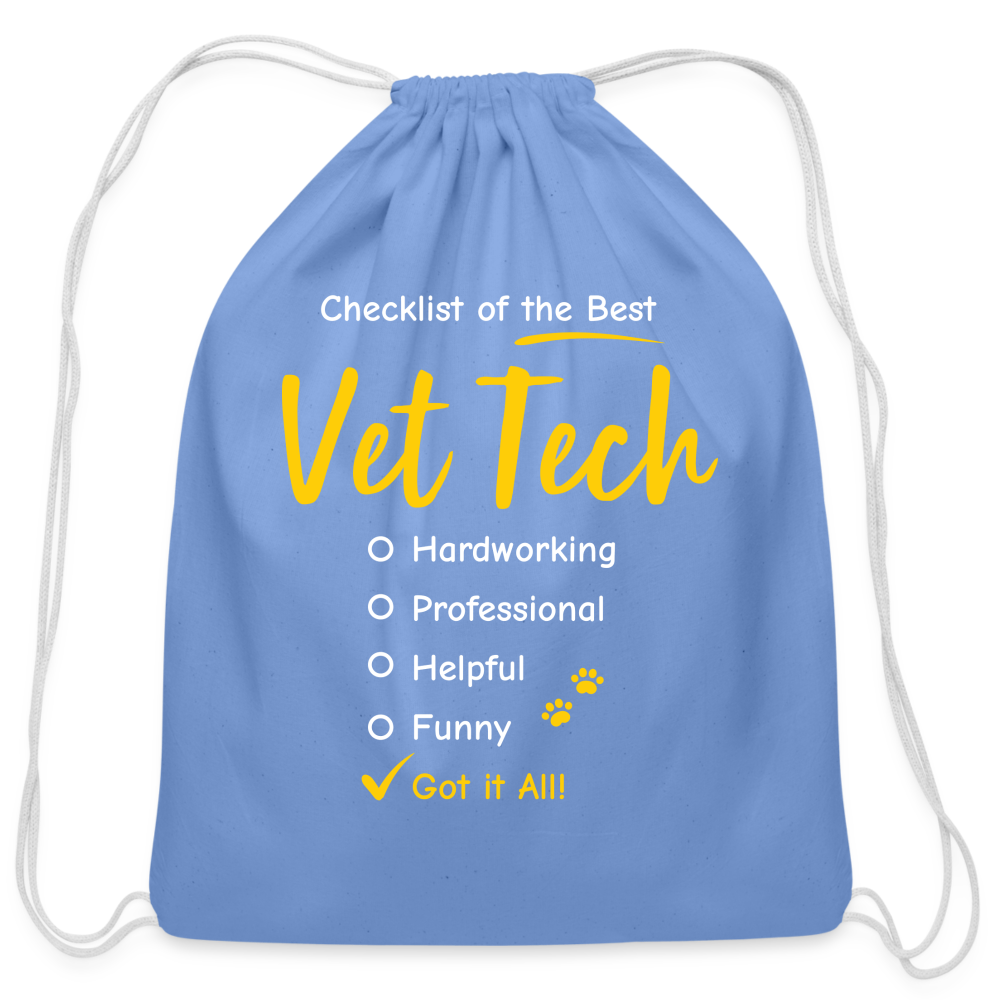 Checklist of the best Vet Tech Drawstring Bag-Cotton Drawstring Bag | Q-Tees Q4500-I love Veterinary