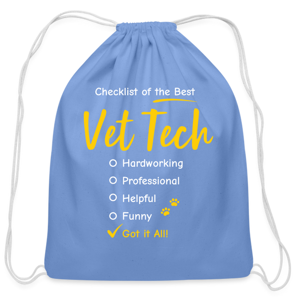 Checklist of the best Vet Tech Drawstring Bag-Cotton Drawstring Bag | Q-Tees Q4500-I love Veterinary