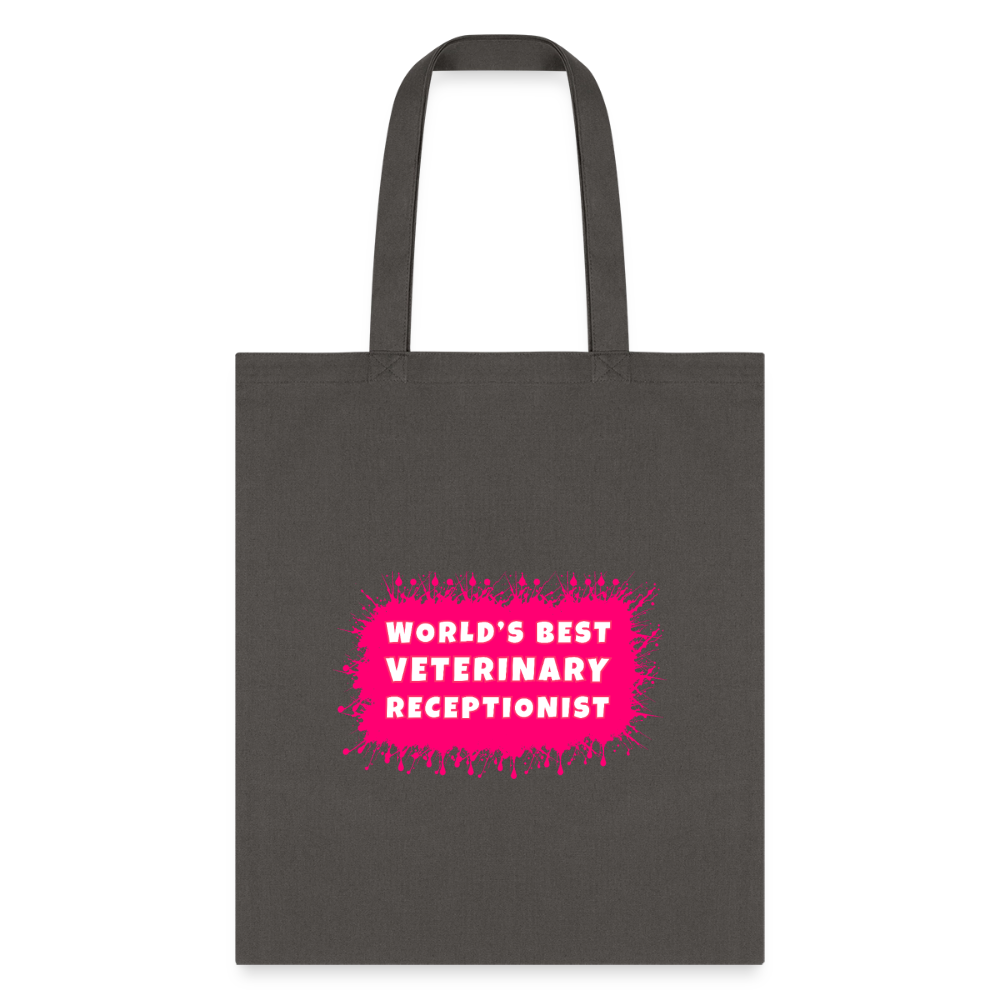 World's best veterinary receptionist color splash Tote Bag-Tote Bag | Q-Tees Q800-I love Veterinary