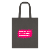 World's best veterinary receptionist color splash Tote Bag-Tote Bag | Q-Tees Q800-I love Veterinary