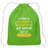 Fur, Slobber, Scratches Drawstring Bag-Cotton Drawstring Bag | Q-Tees Q4500-I love Veterinary