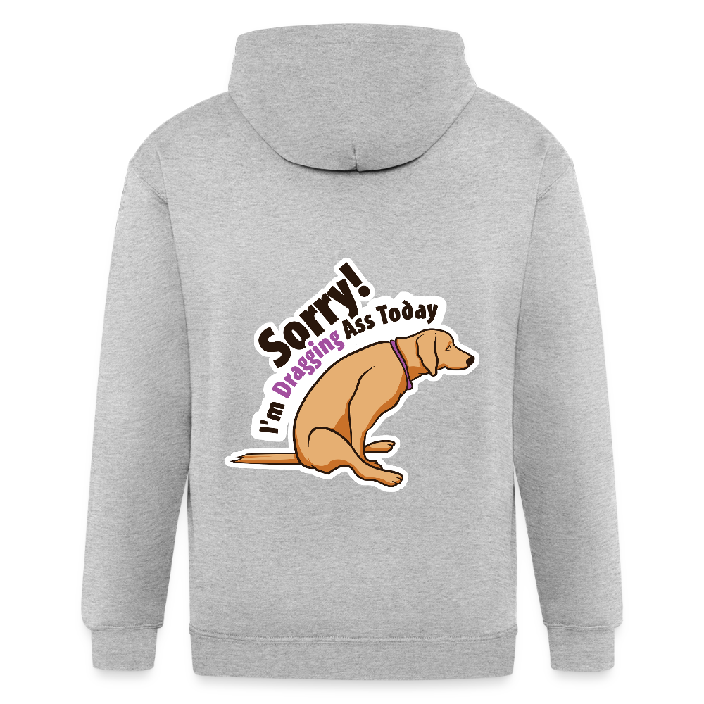 Sorry I'm dragging ass today Unisex Zip Hoodie-Men's Zip Hoodie | Gildan 18600-I love Veterinary