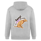 Sorry I'm dragging ass today Unisex Zip Hoodie-Men's Zip Hoodie | Gildan 18600-I love Veterinary
