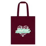 Veterinary Receptionist Heart Paws Tote Bag-Tote Bag | Q-Tees Q800-I love Veterinary